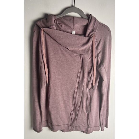 Lululemon Coast Easy Wrap Women’s Size 6 Heather Misty Merlot Cowl Neck Modal - Picture 3 of 10